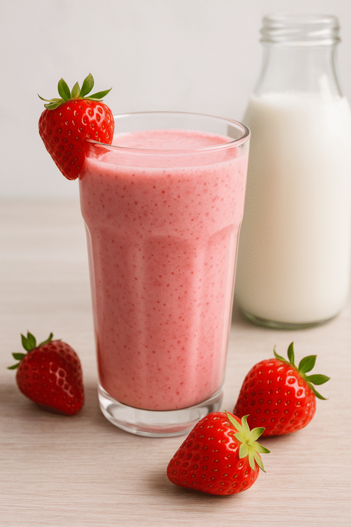 How to Make a Strawberry Smoothie with Milk