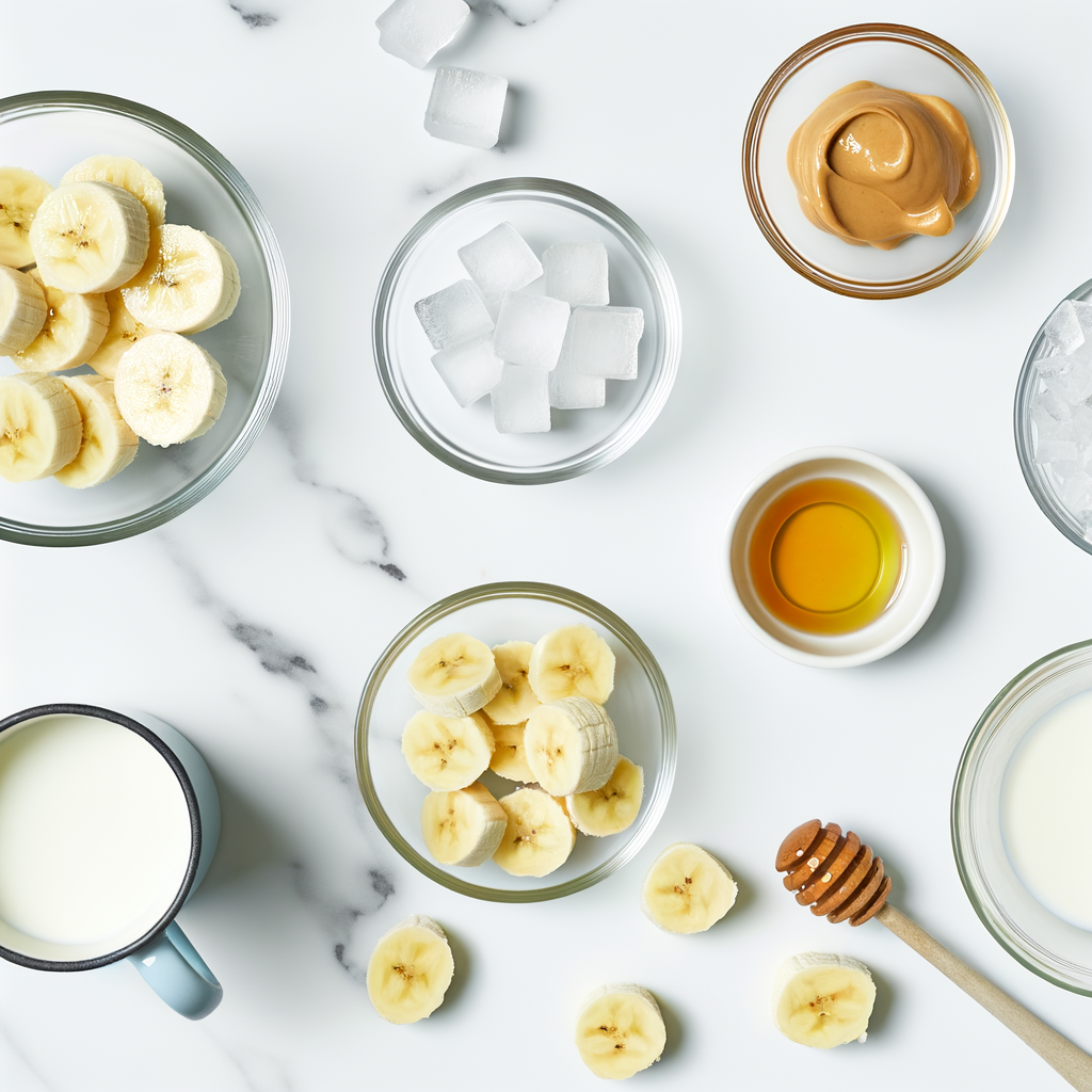 Refreshing BANANA ICE SMOOTHIE MINIMALISM highlights