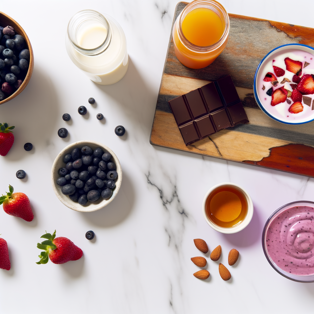 A variety of berries used in the BERRY BLAST SMOOTHIE