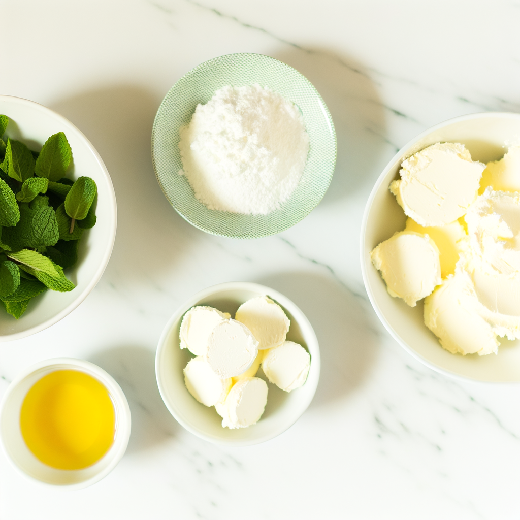 An assortment of Cream Cheese Mints embellishing a festive table