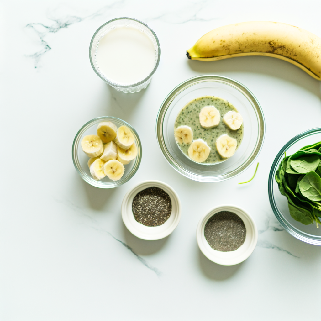 Assorted fresh fruits and vegetables for smoothie cleanse