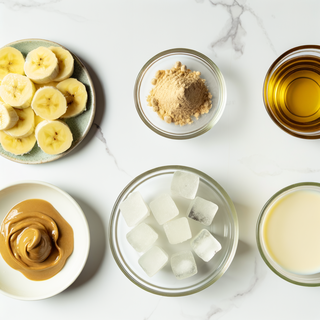Ingredients and Handy Tools for EASY COFFEE SMOOTHIE