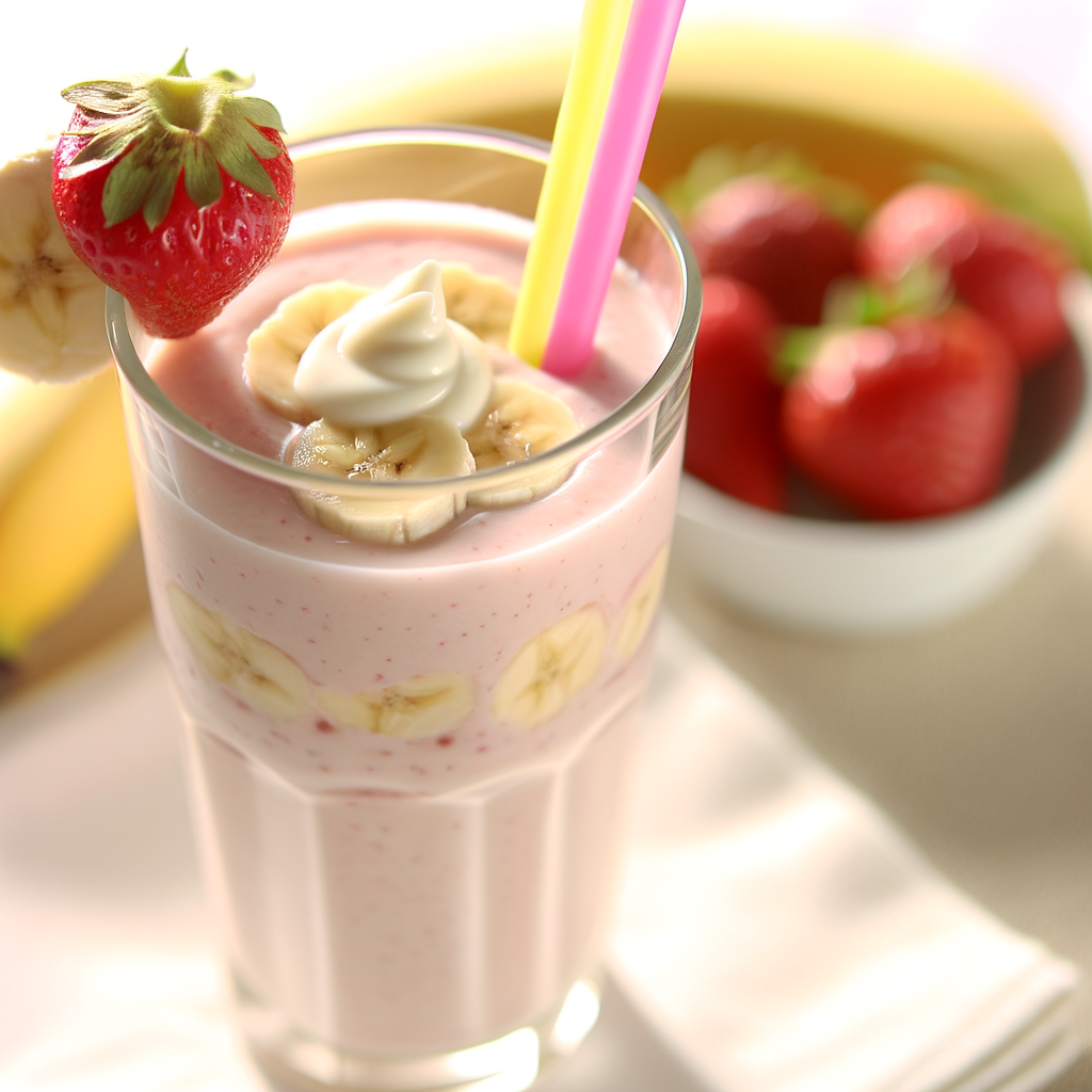HOW TO MAKE A CREAMY BANANA AND STRAWBERRY SMOOTHIE
