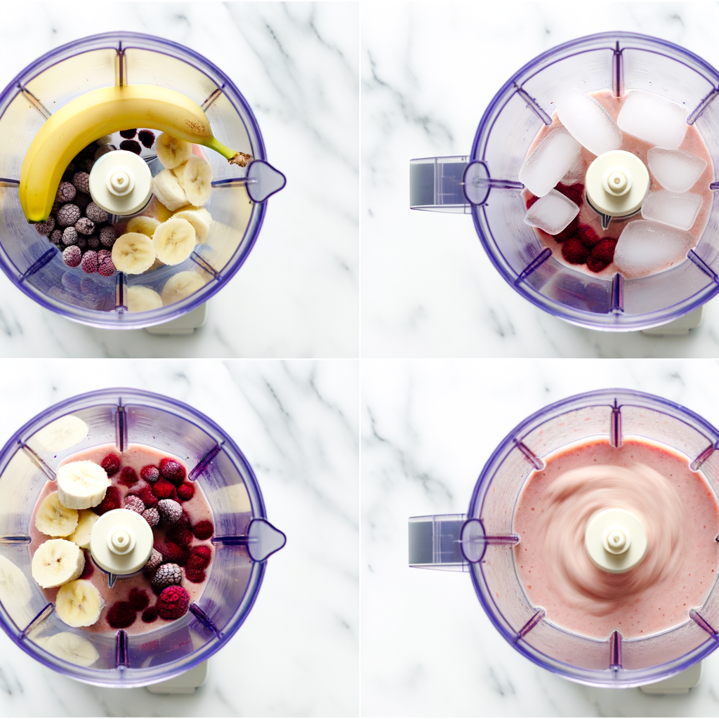 Ingredients for Fruit Smoothie with Almond Milk