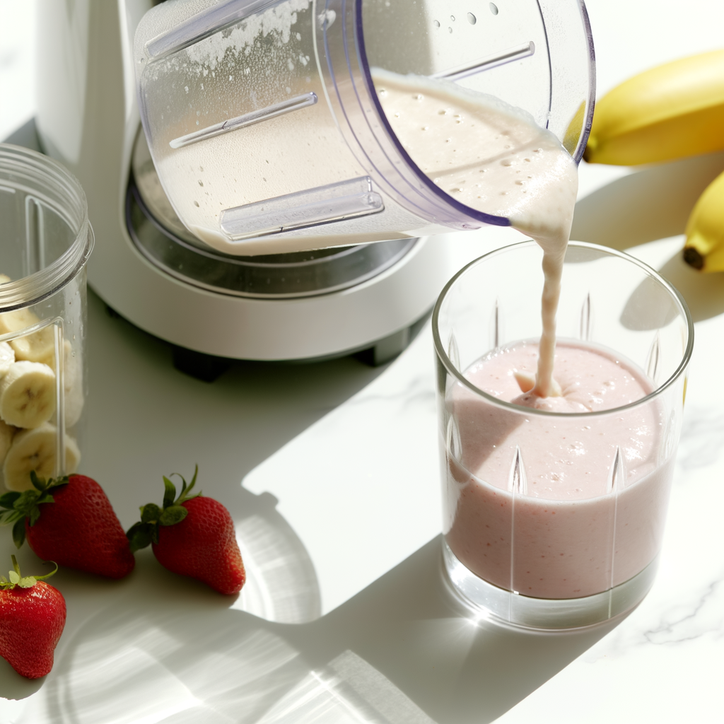 Vibrant fruit smoothie with protein powder
HOW TO MAKE A FRUIT SMOOTHIE WITH PROTEIN POWDER