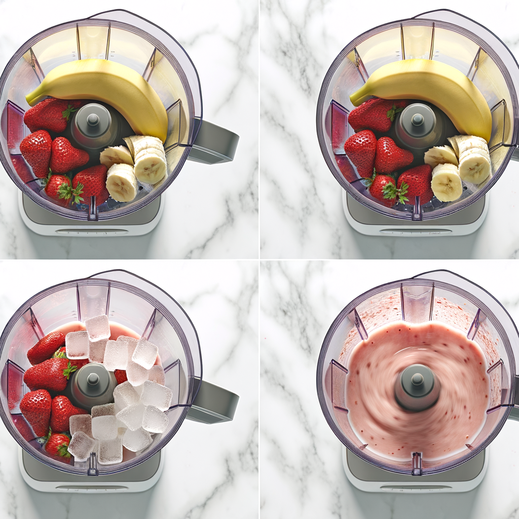 Fresh fruits and ingredients for a protein smoothie