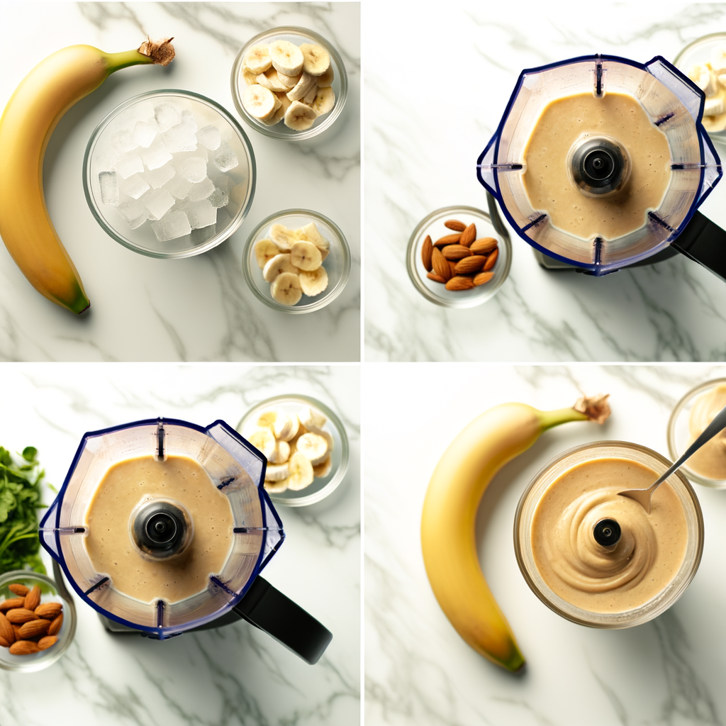 Ingredients for making thick smoothies.