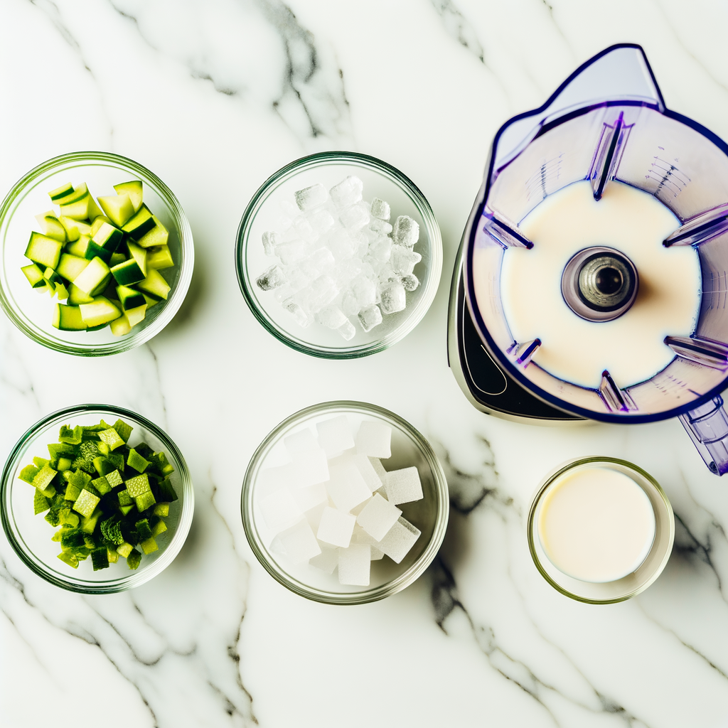 Basic ingredients for making a smoothie