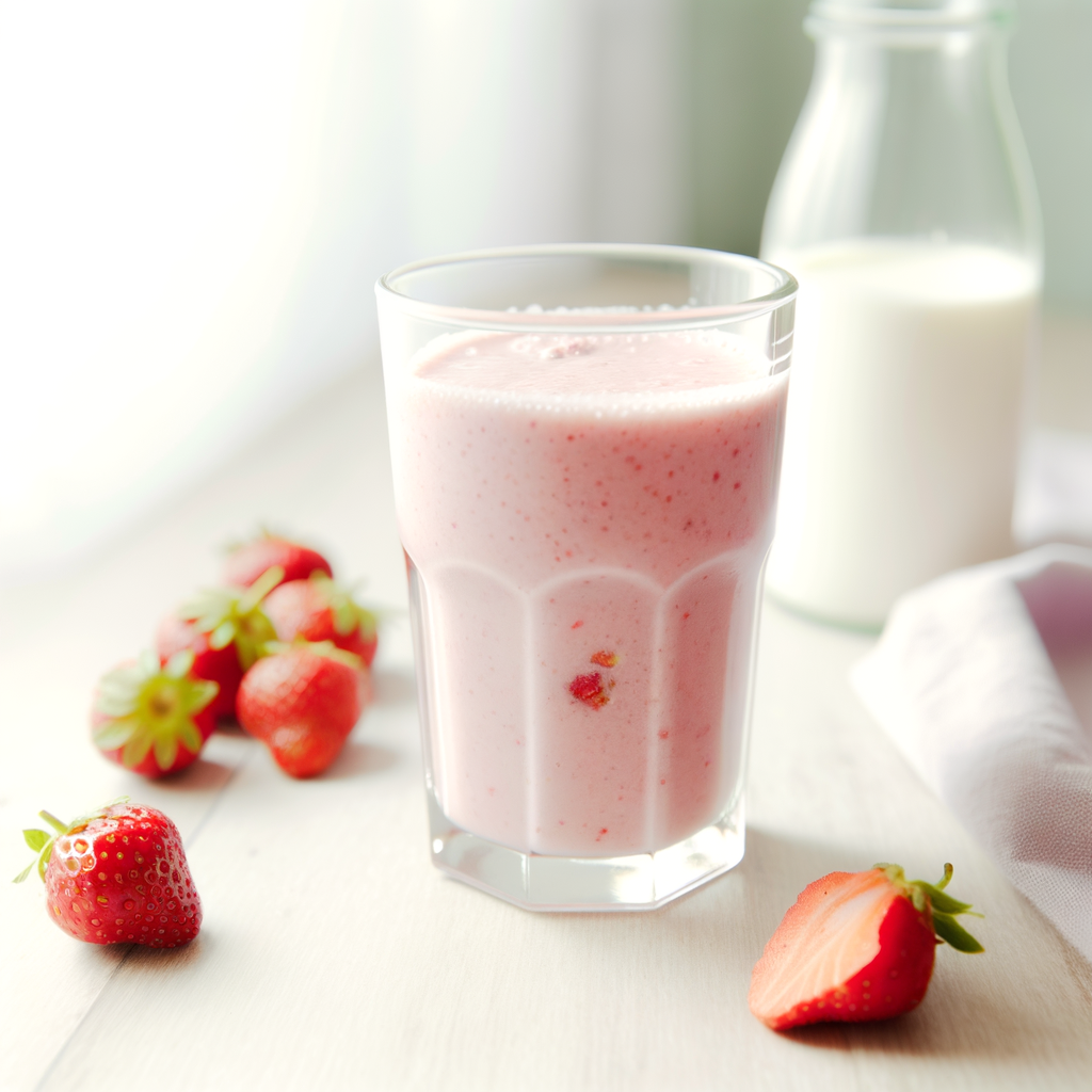 How to Make a Strawberry Smoothie with Fresh Strawberries
