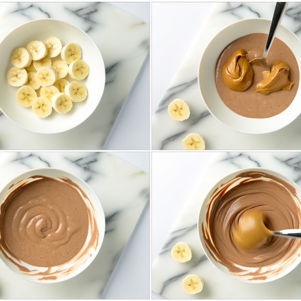 Ingredients required for PEANUT BUTTER CHOCOLATE SMOOTHIE