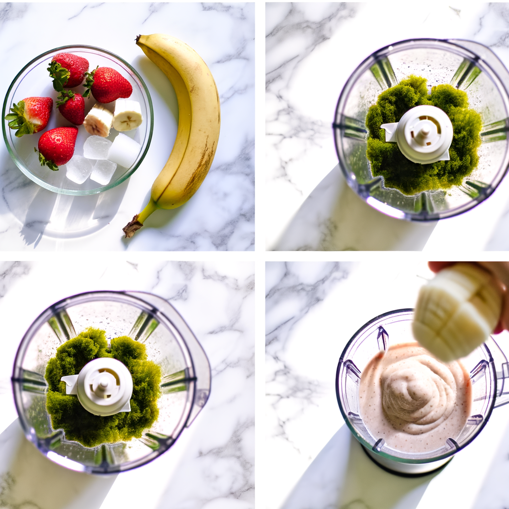 Ingredients for making a SEA MOSS SMOOTHIE