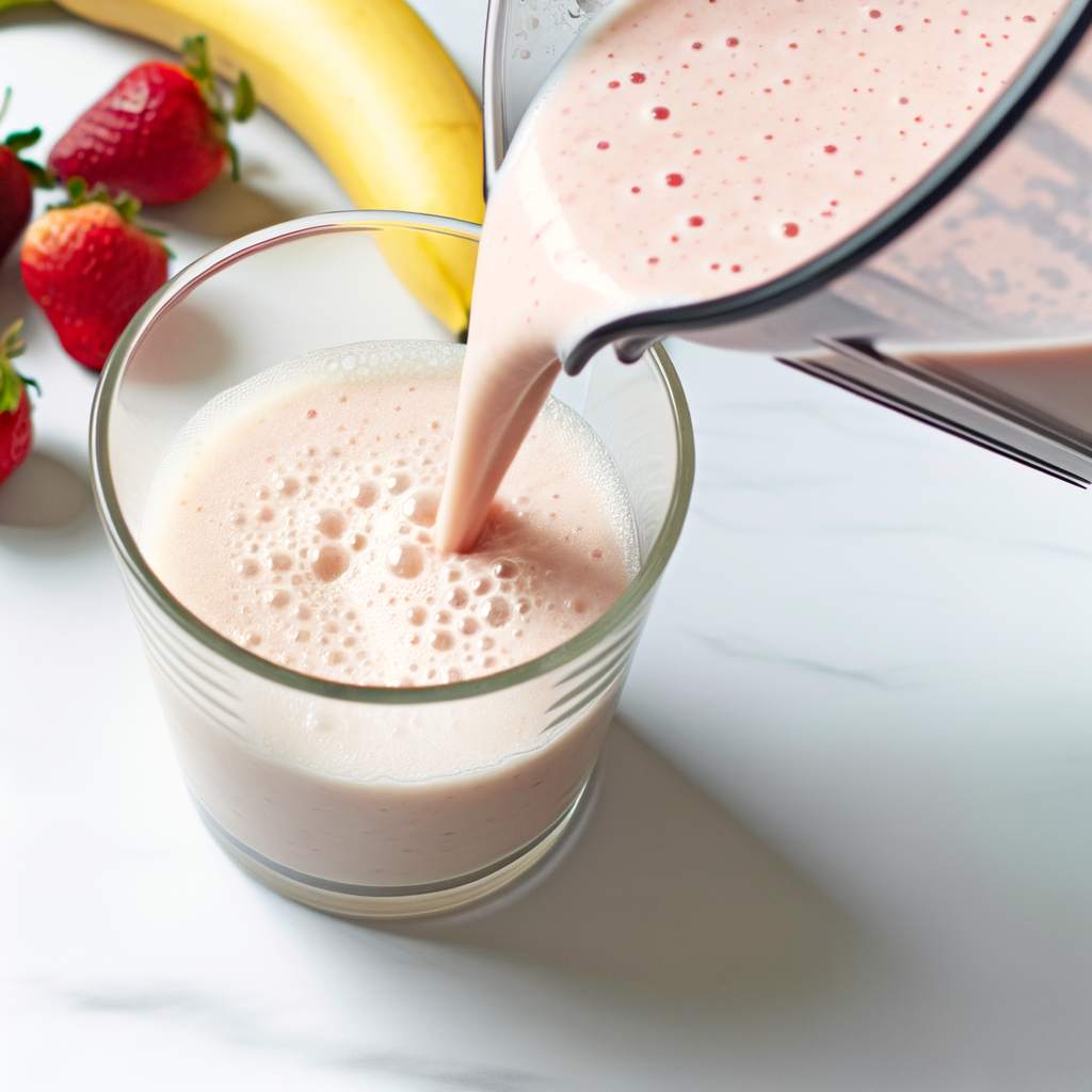 Serving of STRAWBERRY BANANA SMOOTHIE