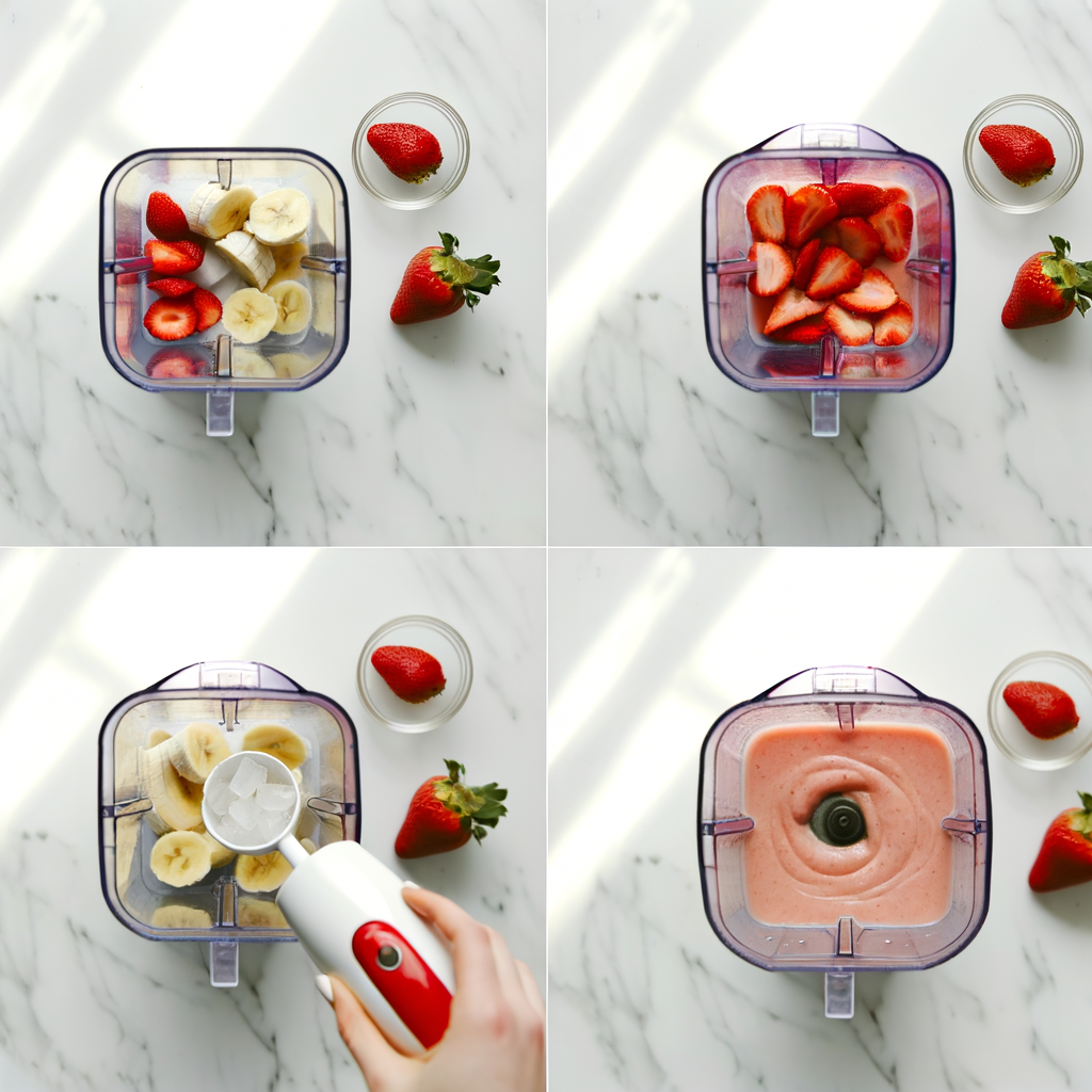 Ingredients for STRAWBERRY BANANA SMOOTHIE